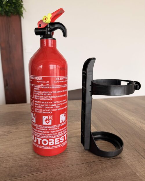 Extincteur 1kg à poudre avec support