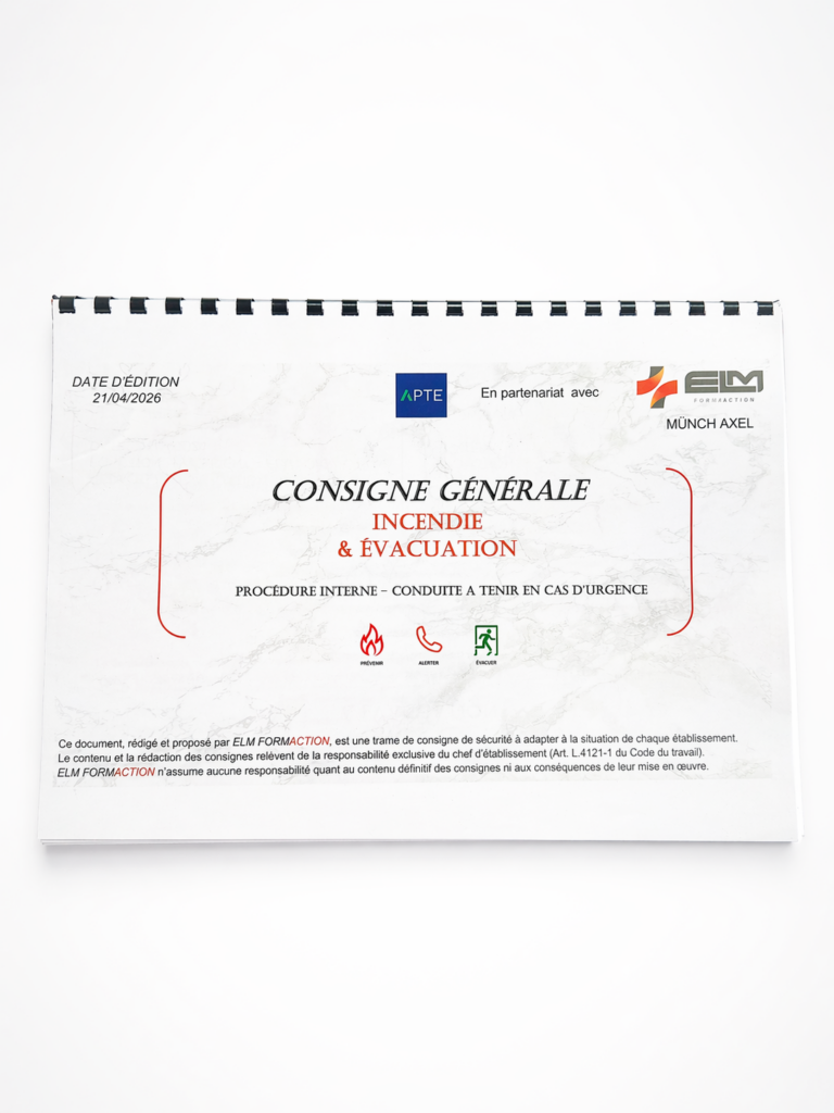 Consigne incendie évacuation entreprise