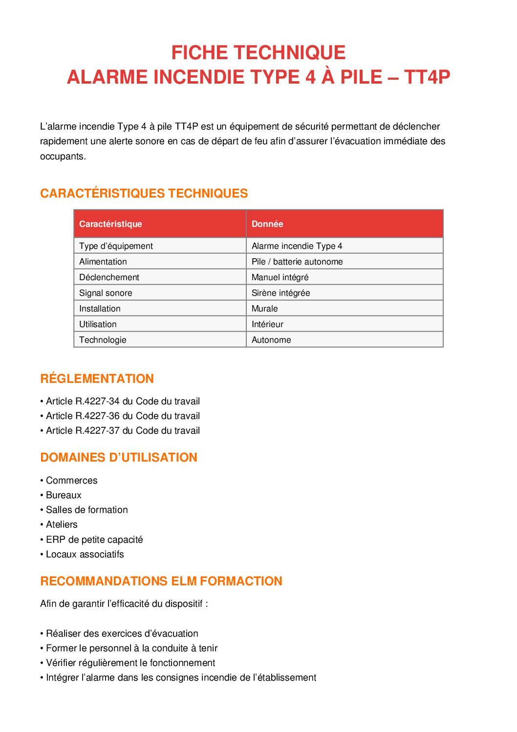 Alarme type 4 autonome – Image 3